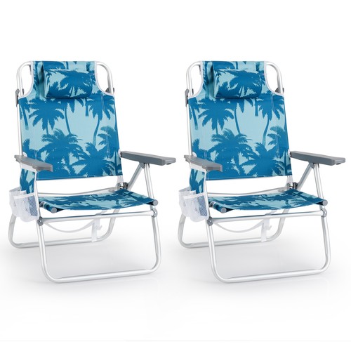 Pack adjustable beach chairs - 2,