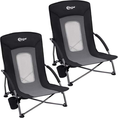 Folding beach chair low - beach,