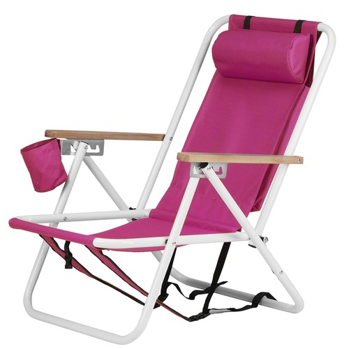 Pink backpack beach chair - beach,