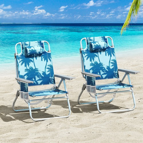 Pack adjustable beach chairs - 2,